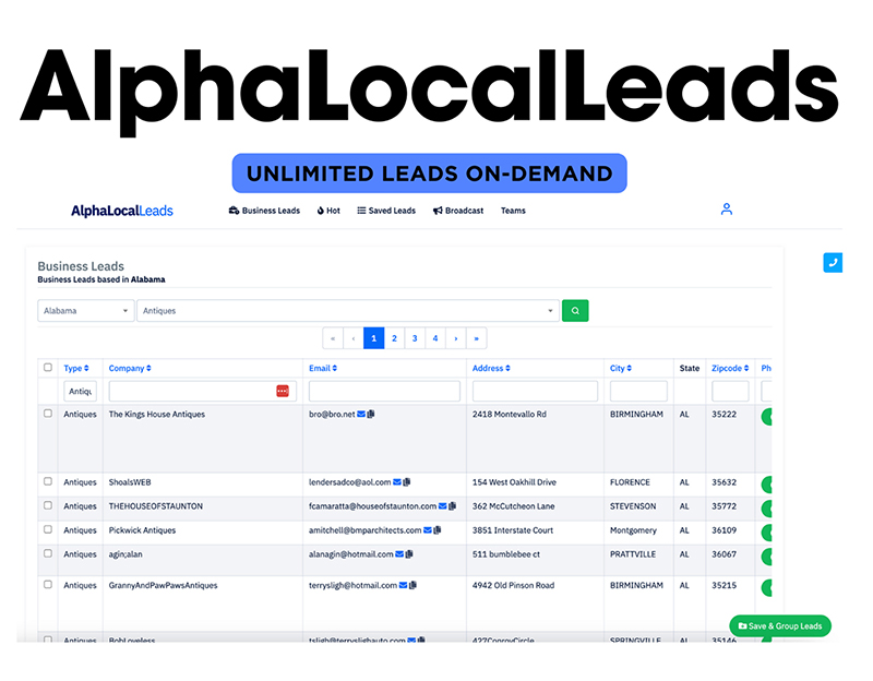 AlphaLocalLeads local leads software