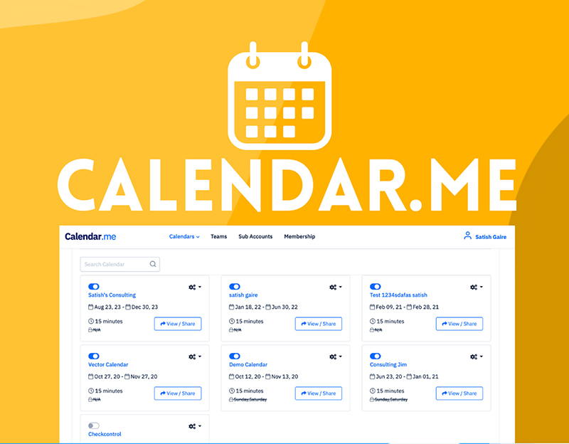 Calendar.me scheduling tool